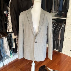 Zadig & Voltaire Deluxe Jacket blue plaid pattern with star studded elbows!